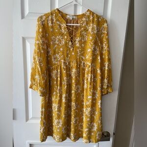 Madewell Floral Yellow Dress